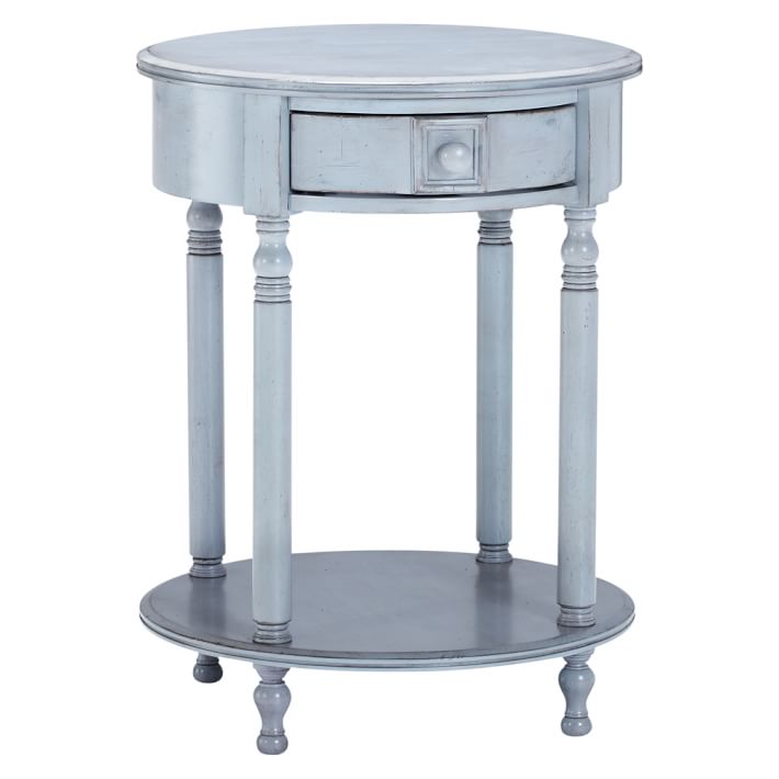Eclectic Nightstand, Blue Gray