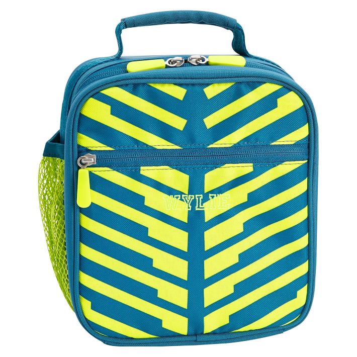 Gear-Up Teal Blocked Chevron Classic Lunch Bag