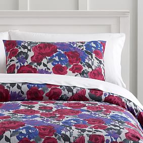 Watercolor Floral Duvet Bedding Set with Duvet Cover, Duvet Insert, Sham, Sheet Set + Pillow Inserts