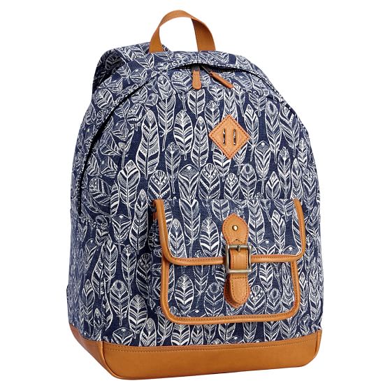 Northfield Navy Feather Teen Backpack Pottery Barn Teen