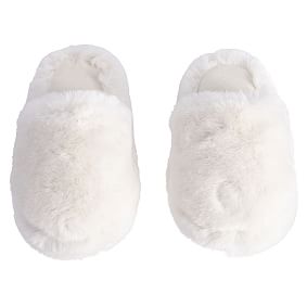 Polar Bear Faux-Fur Slippers