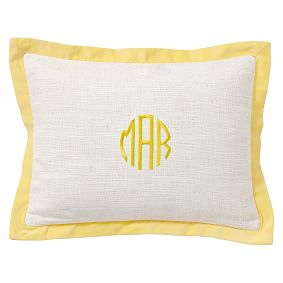 Velvet Border Monogram Pillow Covers