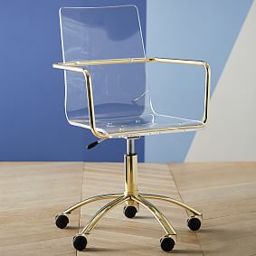 Paige Acrylic Swivel Desk Chair