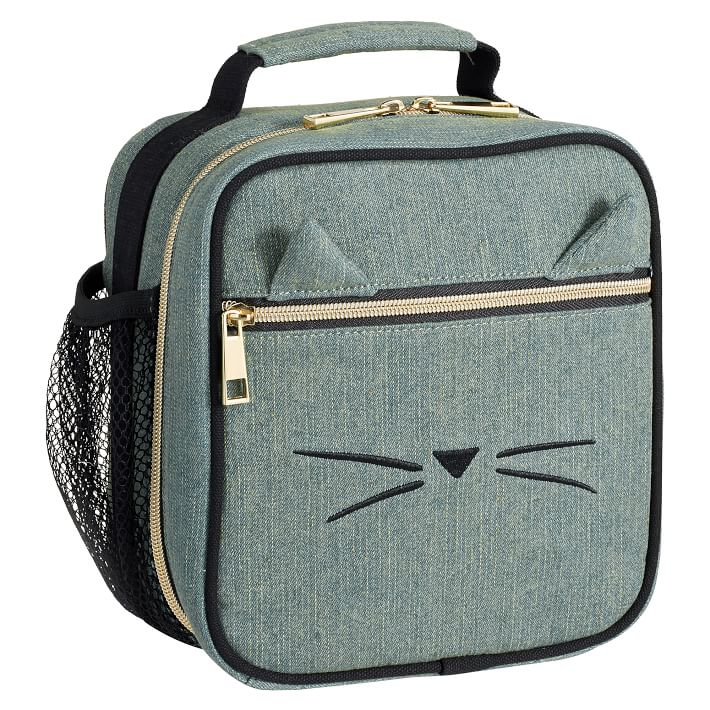 The Emily &amp; Meritt Denim Kitty Classic Lunch Bag
