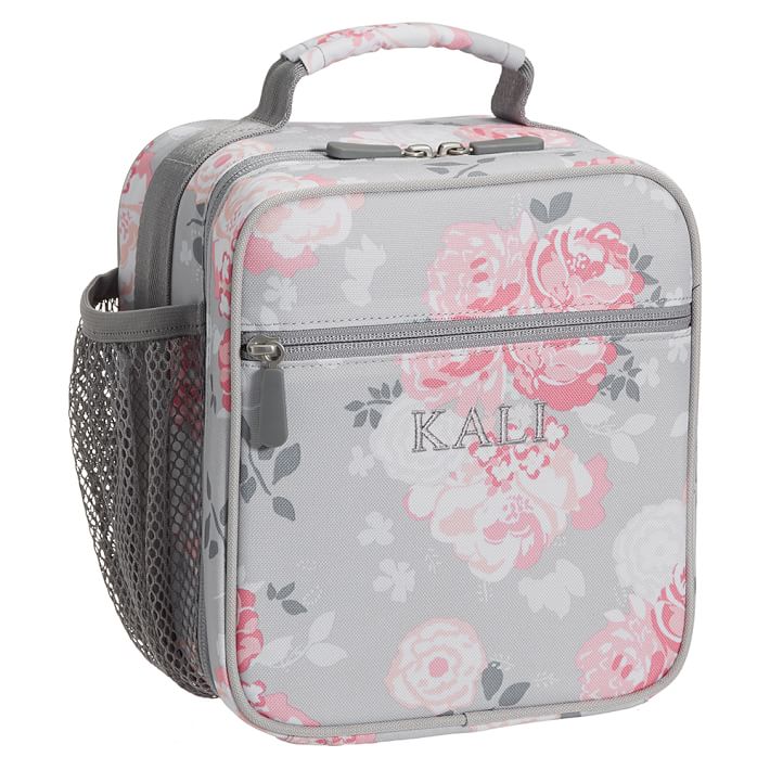 Gear-Up Garden Party Floral Classic Lunch Bag, Gray