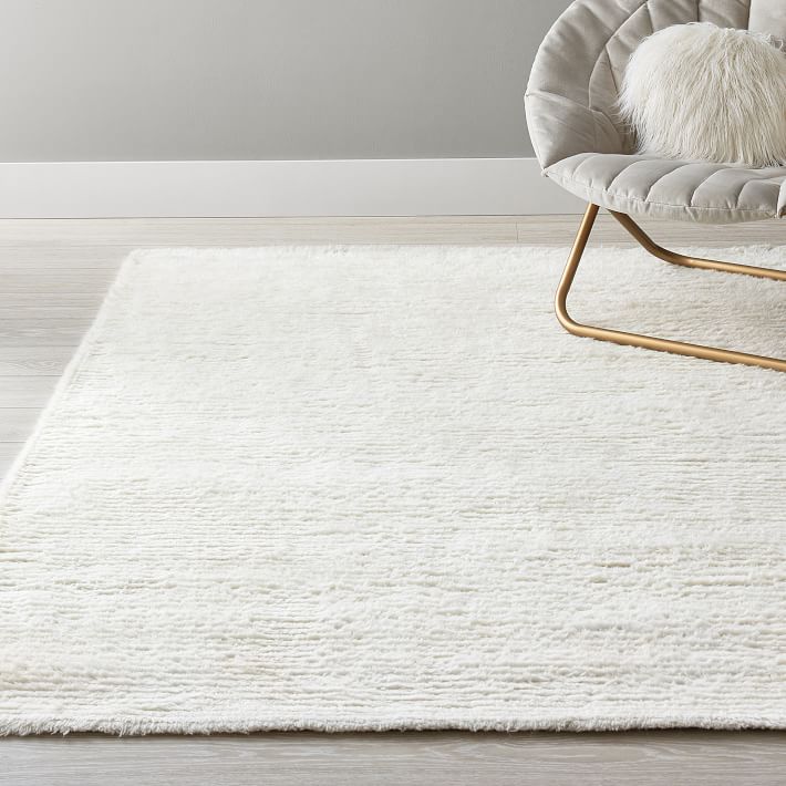 Open Box:  Ribbed Wool Rug - Ivory