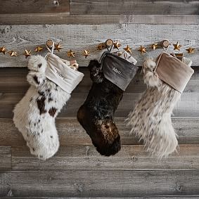 Snow-Cat Faux-Fur Stocking