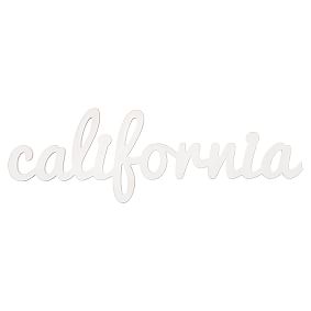 California Wood Word Decor