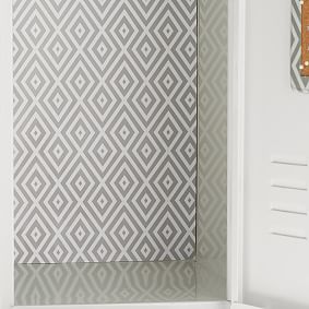 Preppy Diamond Gray Locker Wallpaper, 3 Sheets