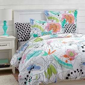 Painted Palm Duvet Cover