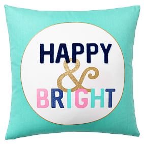 Bright Spirits Happy &amp; Bright Pillow Cover