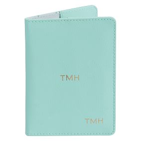 Classic Leather Passport Cover, Pool