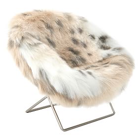 Faux-Fur Mini Hang-A-Round Phone Chair