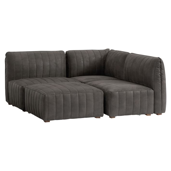 Bryce Channel Stitch Lounge Super Sectional Set