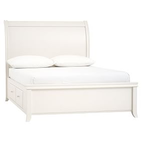Lilac Storage Sleigh Bed