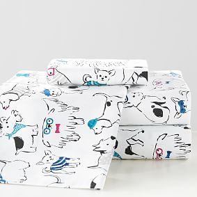 Holiday Hounds Flannel Sheet Set