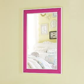 Pop Color Pinboard Mirror, Pink