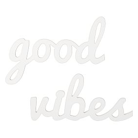 Good Vibes Wood Word D&#233;cor