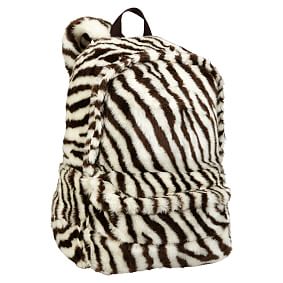 Faux Fur Zebra Backpack