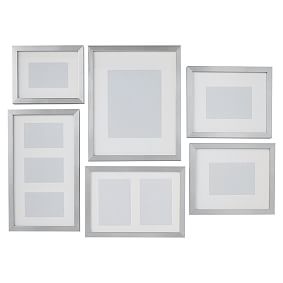 Gallery Frames, Set of 6, Silver