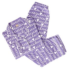 Loops-A-Lot Flannel Pajama Set, Purple