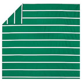 Boathouse Stripe Duvet Cover, Bright Green