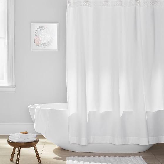 Border Fringe Teen Shower Curtain | Pottery Barn Teen