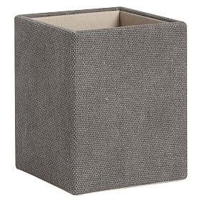 Fabric Desk Accessories, Set of 3, Northfield Solid Charcoal