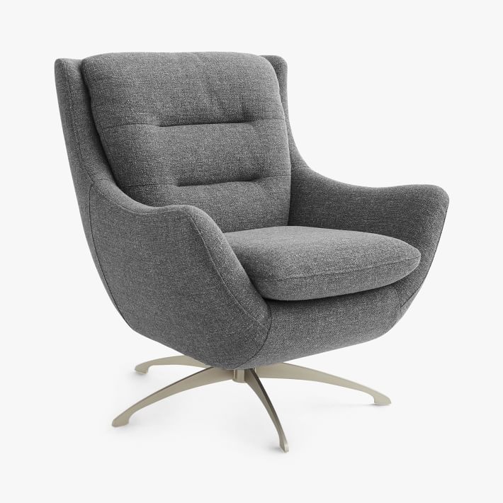 Tweed Charcoal Lennon Lounge Chair