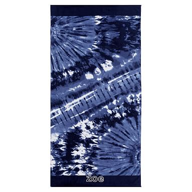 Navy Tie Dye Blast Teen Beach Towel | Pottery Barn Teen