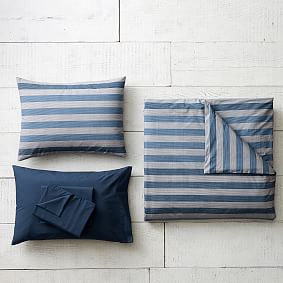 Windsor Stripe Deluxe Duvet Set with Duvet, Sheet Set, Pillowcase, Duvet Insert &amp; Pillow Inserts