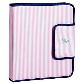 Gear-Up Pink Mini Stripe Homework Holder