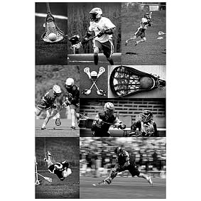 Lacrosse Collage Wall Mural