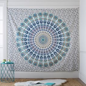 Printed Tapestry, Blue/Green