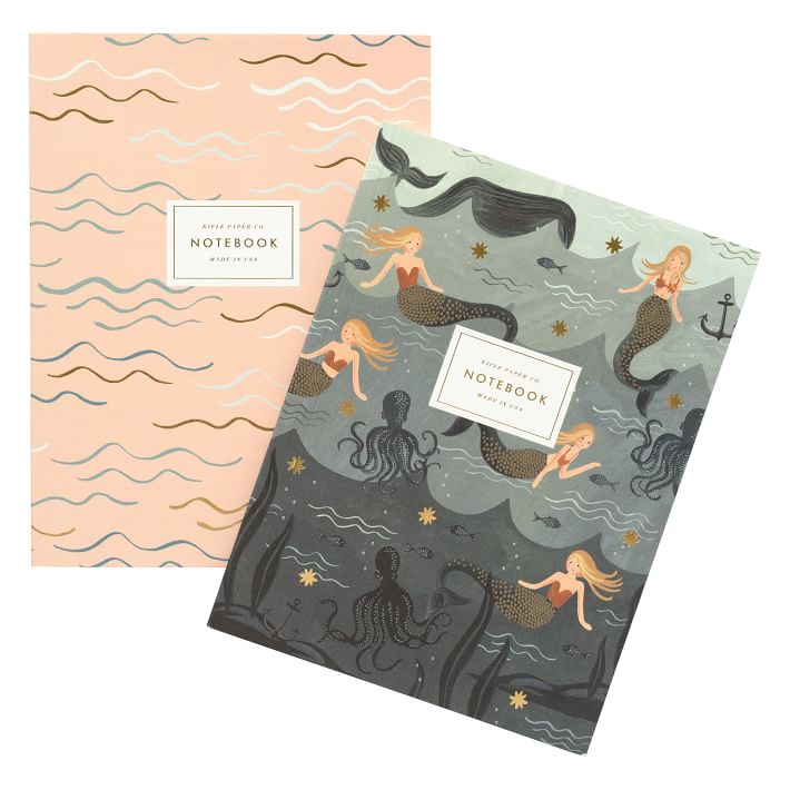 Rifle Paper Co. Mermaid Notebooks, Set of 2