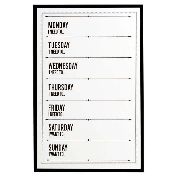 The Emily & Meritt Dry-Erase Weekly Calendar