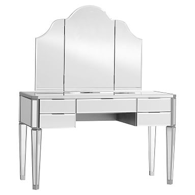 Vanity Set (Desk + Mirror Hutch)