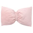 The Emily & Meritt Velvet Bow Pillows, Quartz Pink