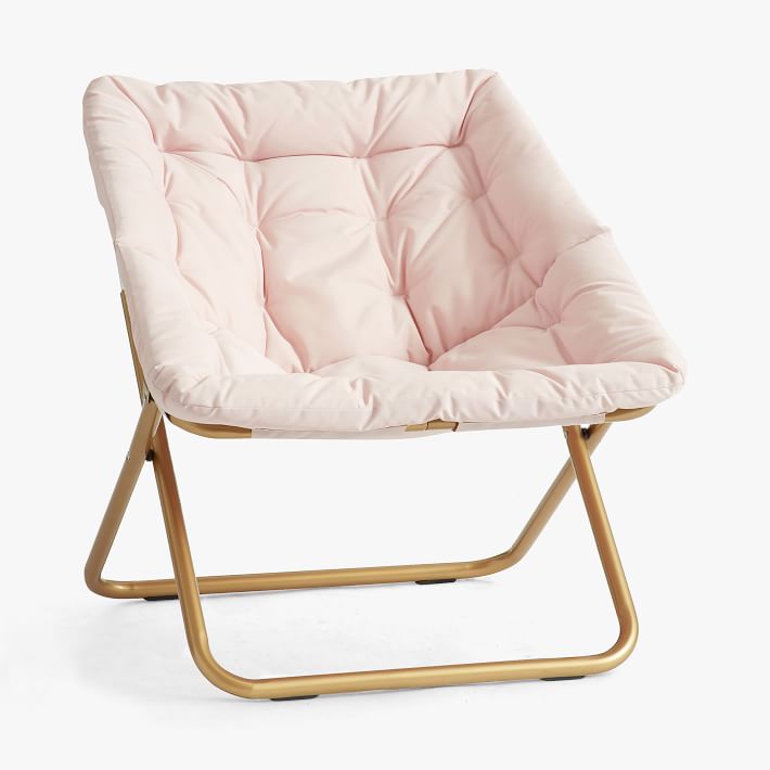 Solid Blush Hang-A-Round Square Chair