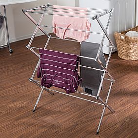 Collapsible Chrome Drying Rack | Pottery Barn Teen