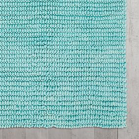 Textured Wool Rug - Pale Seafoam