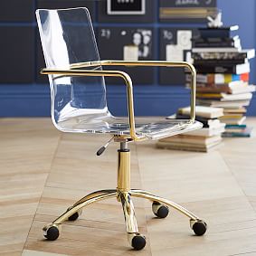 Paige Acrylic Swivel Desk Chair
