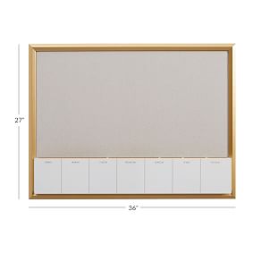 Pinboard with Dry Erase Calendar Cubby