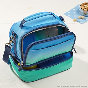 Gear-Up Preppy Diamond Dual Compartment Lunch Bag, Pool