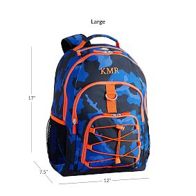 Gear-Up Blue Camo w/ Orange Trim Backpack