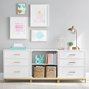 Blaire 6-Drawer Cabinet with Cubbies (75&quot;)