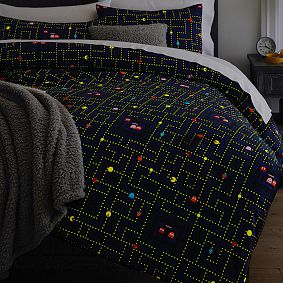 PAC-MAN&trade; Glow-in-the-Dark Duvet Cover