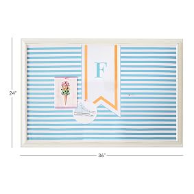 Framed Complete Pinboard, Pool Stripe