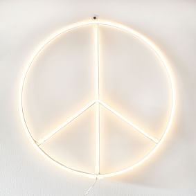 Mini Peace Sign Neon Light