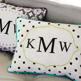 Pattern Pop Monogram Pillow Cover